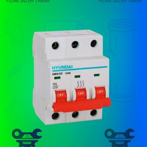 کلید مینیاتوری سه پل هیوندای | رنج 2 تا 63 آمپر | حفاظت مدارهای سه‌فاز