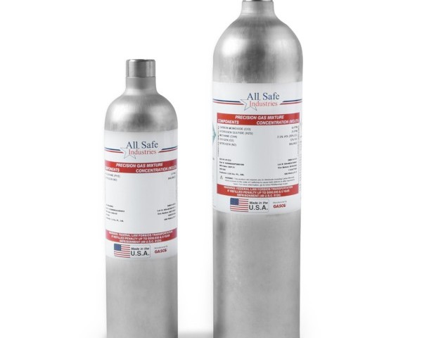 گاز کالیبراسیون 25PPM H2S,50PPM C0,50%LEL CH4,12% O2 in N2 Balance برند TGPA