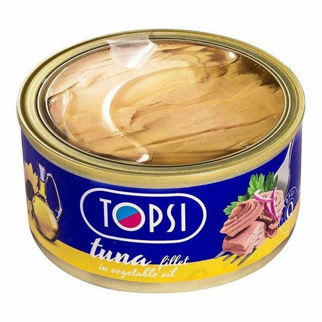 تن ماهی درب شفاف 180گ تاپسی