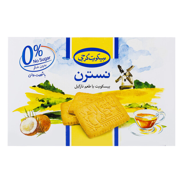 بیسکوئیت نارگیل نسترن گرجی