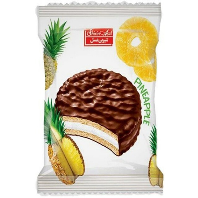 والس روکشدارکاکائویی باکرم مغز آناناس شیرین عسل27 گرم