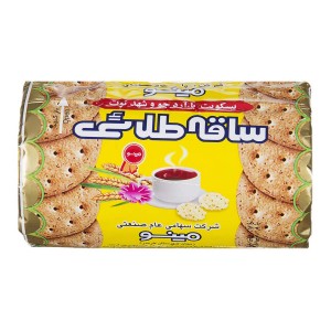 بیسکویت ساقه طلائی لیوانی آرد جو شهد توت مینو