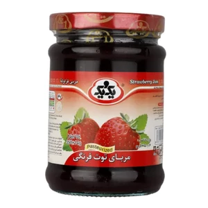 مربا توت فرنگی 340گرمی شیشه یک و یک