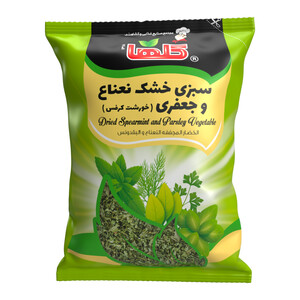 سبزی خشک 100گرمی نعنا و جعفری گلها