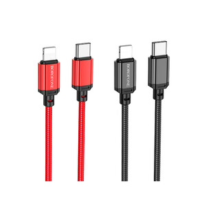 کابل تبدیل USB-C به لایتنینگ بروفون مدل BX87 20W طول 1 متر