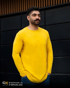 تیشرت زرد ساده