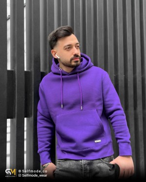 خرید هودی دخترانه بنفش پول اند بیر