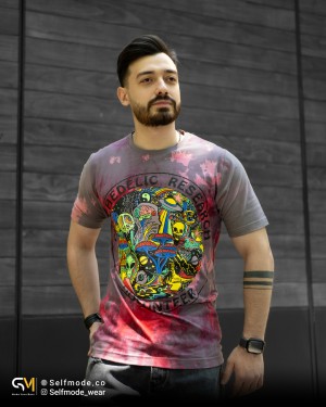 تیشرت طرح دار بلک لایت