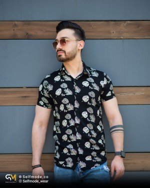 خرید پیراهن مشکی نخی