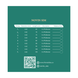 سیم سنتور گره خورده کامل 40/42 نوین سیم-ملودی ساز4