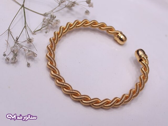 دستبند بنگل طرح طلا DZ0150