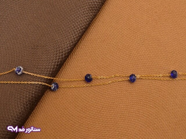 دستبند استیل دخترانه مهره دار DZ1021