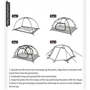 چاد مسافرتی کمپینگ 2 نفره عصایی نیچرهایک پلاس پرو مدل YUNCHUAN SERIES TENTS