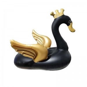 شناور بادی شورتی کودک مدل قو تاجدار مشکی boat 022