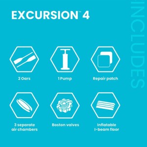 قایق بادی اکسکروشن 4 مدل excursion TM اینتکس 66324
