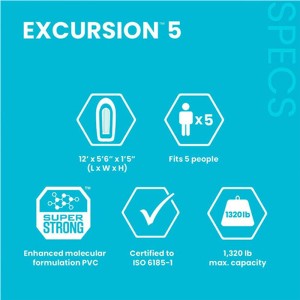 قایق بادی اکسکروشن 5 مدل excursion TM اینتکس 66325