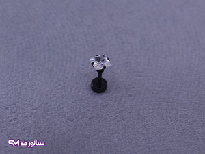 گوشواره مردانه با نگین مربع G5178