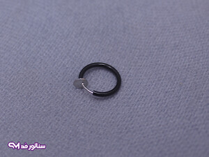 گوشواره مردانه فیک حلقه ای مشکی G5197
