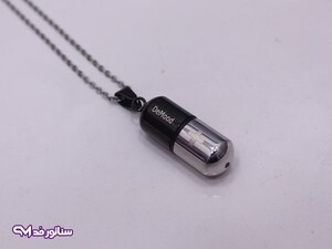 گردنبند استیل طرح کپسول مشکی SG2128