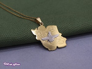 گردنبند استیل آریایی طلایی SG2100