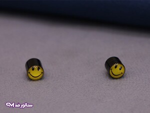 گوشواره مگنتی طرح ایموجی لبخند G5148