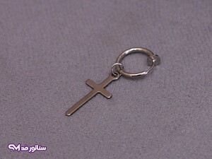 گوشواره فیک مردانه مدل صلیب G5139