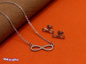نیم ست استیل بی نهایت نقره ای N8100