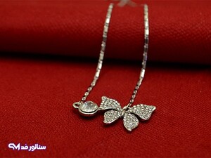 گردنبند زنانه استیل پروانه GZ2041