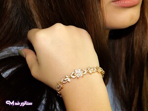 خرید دستبند استیل زنانه طلایی شیک | فروشگاه بدلیجات سناتور مد