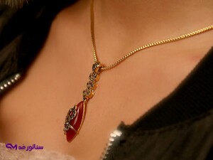 گردنبند زنانه استیل سیاه قلم GZ2024