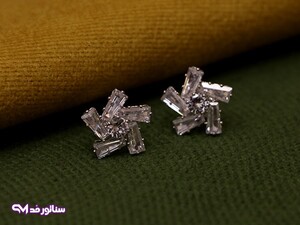 گوشواره استیل میخی با نگین کد G5042