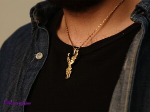گردنبند استیل مردانه مدل بدنسازی کد GM2001