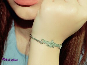دستبند استیل زنانه مدل فروهر کد DZ1002