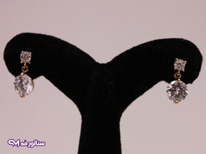 گوشواره استیل میخی نگین دار کد G5012