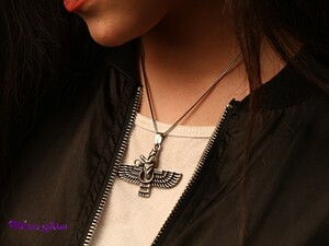 گردنبند استیل مدل فروهر کد SG2041