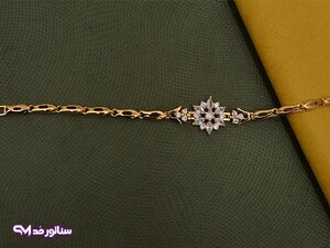 دستبند زنانه استیل نگین دار کد DZ1009