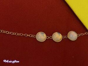 دستبند زنانه استیل نگین دار کد DZ1006