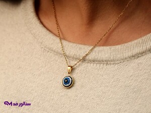 گردنبند زنانه استیل چشم نظر کد GZ2009