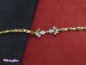 دستبند زنانه استیل نگین دار کد DZ1057
