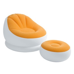 مبل بادی تک نفره نارنجی زیر پایی دار  68572 Orange