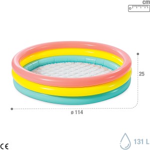 استخر بادی سه رینگ رنگی اینتکس جدید 57412 NP