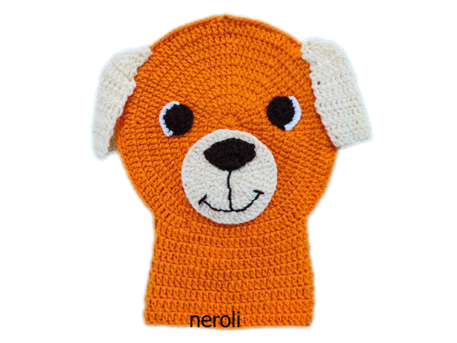 لیف بافتنی طرح سگ مهربون.