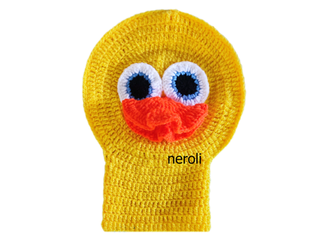 لیف بافتنی کودک طرح اردک فانتزی (دستکشی)