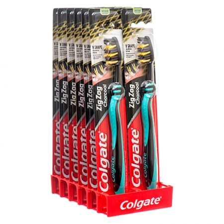 مسواک کلگیت مدل  ZigZag Charcoal( زیگزاگ ).بسته 12 عددی
