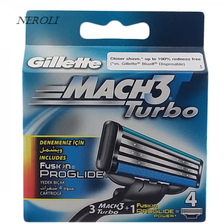 تیغ یدک اصلاح ژیلت مدل مچ تری توربو + تیغ فیوژن پروگلاید