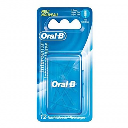 یدک مسواک بین دندانی اورال بی مدل استوانه ای بسته 12 عددی