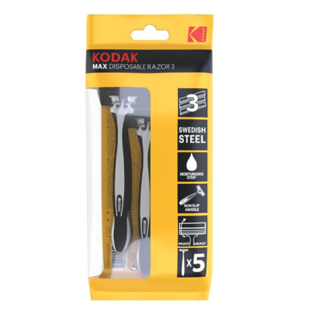 خود تراش کداک مدل Max Disposable Razor 3 بسته 5 عددی