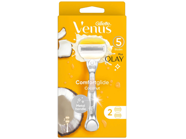 خودتراش ژیلت مدل ونوس اولای( Venus OLAY Comfortglide Coconut) به همراه 2 تیغ یدک