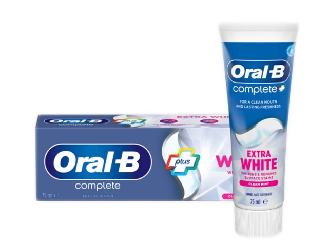 خمیر دندان سفید کننده اورال بی مدل   oral b complete plus eetra white