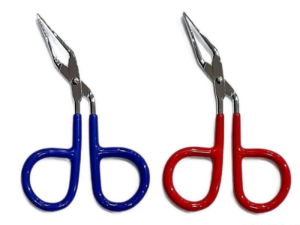 موچین قیچی استیل حرفه‌ای دسته رنگی مخصوص اصلاح و مرتب‌سازی ابرو کد 2014